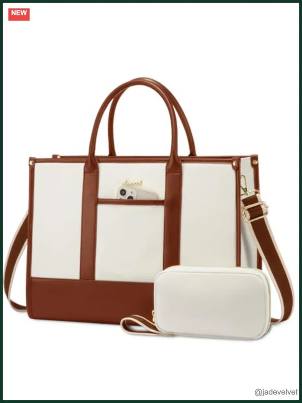 Large Professional Laptop Tote Bag with Padded Compartment for 15.6